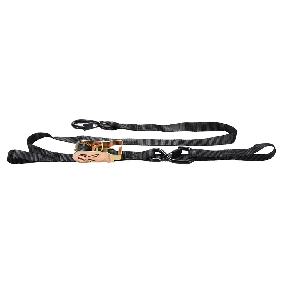 1 Inch Motorcycle Ratchet Tie Downs With Spring Loaded S-Hook, 3306lbs. BS high quality