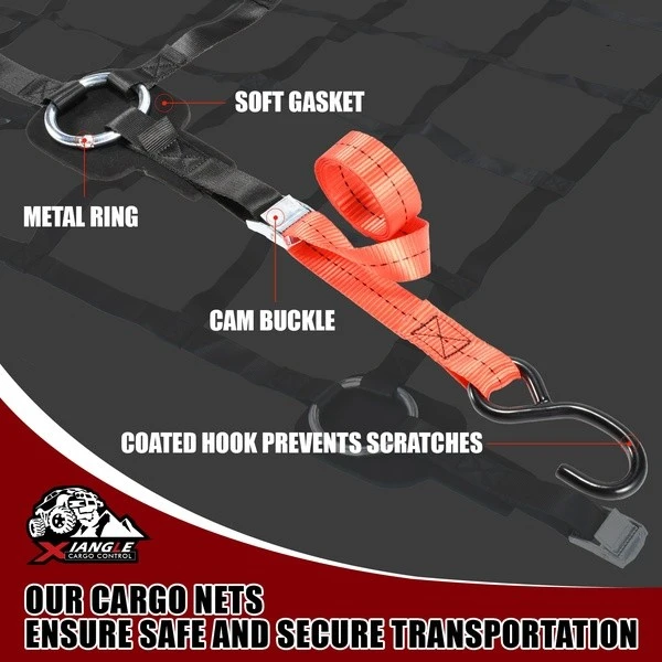 Heavy Duty Webbing Cargo Net For Pickup Truck Bed