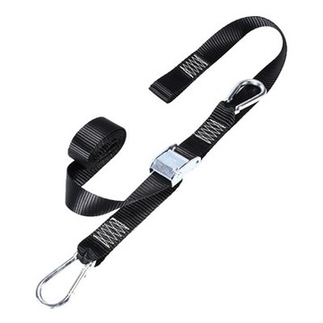 ক্যারাবিনার হুকের সাথে 1.5 ইঞ্চি মোটরসাইকেল ক্যাম বাকল টাই ডাউন, 1200lbs। বি.এস